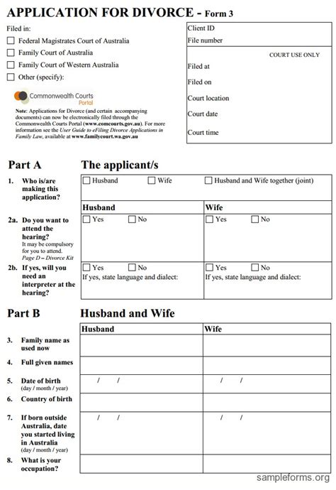 Free Online Printable Divorce Forms Printable Templates