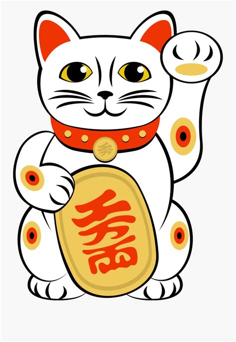 Cat Kitten Maneki Neko Clip Art Chinese Lucky Cat Cartoon Free