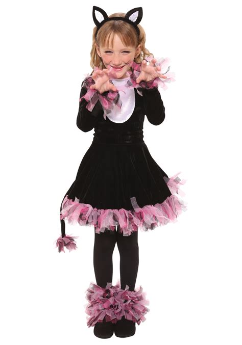 Girls Black Cat Costume Halloween Costumes