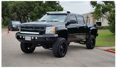 black chevy truck lifted