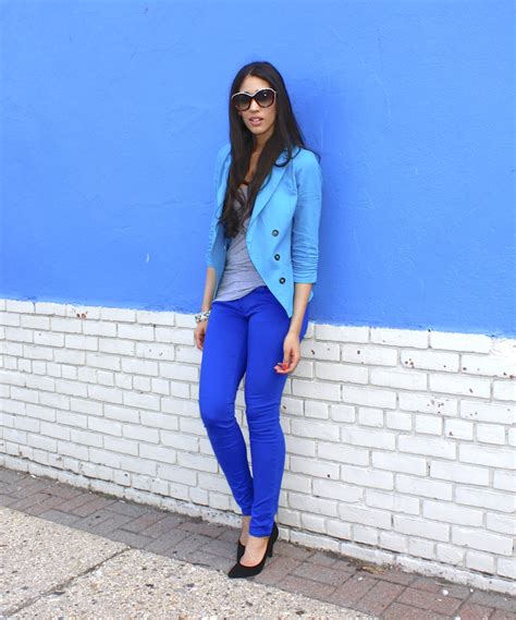 Styling Cobalt Blue Pants The Style Contour