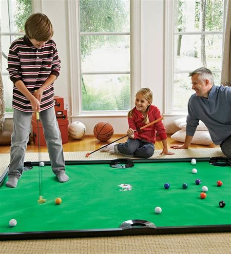 Here you find brilliant indoor party games for adults and many other games, ideas and tips for your party. Putter Pool Indoor Game | Fancy.com