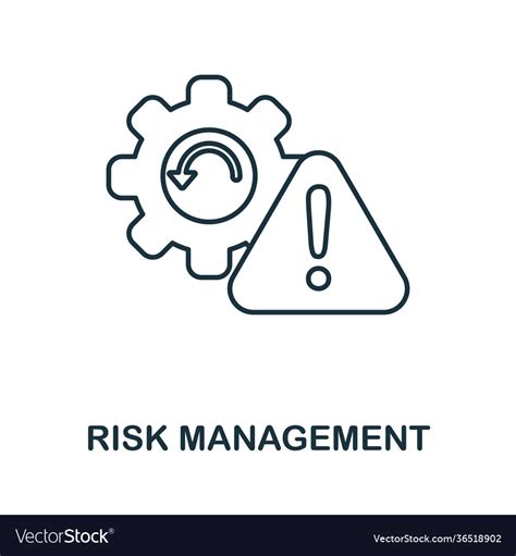 Risk Management Icon Monochrome Simple Royalty Free Vector