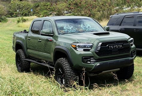 Lifted Army Green Tacoma Army Military