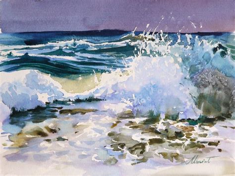 Ocean Water 2 Original Fine Art By Beata Musial Tomaszewska Original