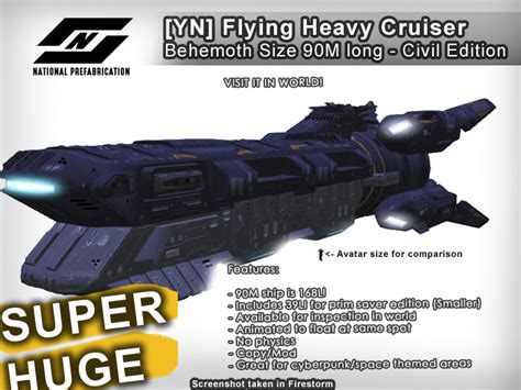 Second Life Marketplace Yn Cyberpunk Supersized Cruiser Ship