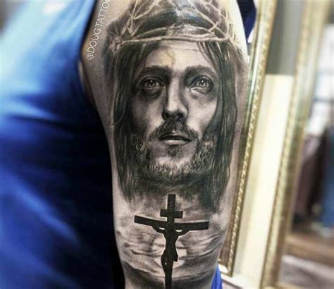 Jesus Christ Tattoo By Douglas Henriques Photo 24434