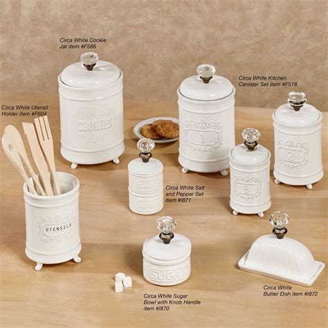 Circa White Ceramic Kitchen Canister Set In 2021 Kitchen Canisters