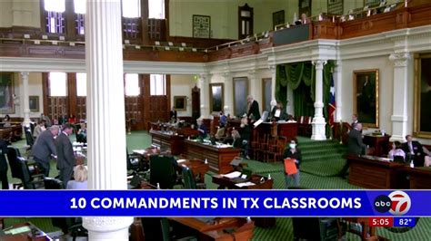 Texas Senate Passes Bill Requiring Public School Classrooms To Display Ten Commandments Youtube