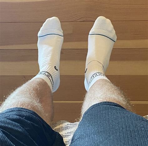 Seatownsocks Shows Off His Hairy Legs And White Stance Crew Socks