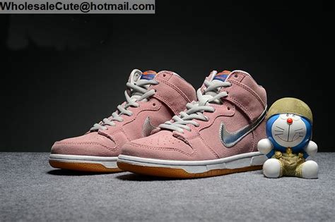 Girls Nike Dunk High Sb Concepts When Pigs Fly Pink White Silver