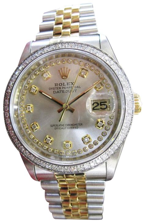 Rolex oyster perpetual datejust brand of watches dates back seventy years and just wearing it means you are carrying the best timeless timepiece in 2021. Rolex Mens Oyster Perpetual Datejust Diamonds Watch - Tradesy