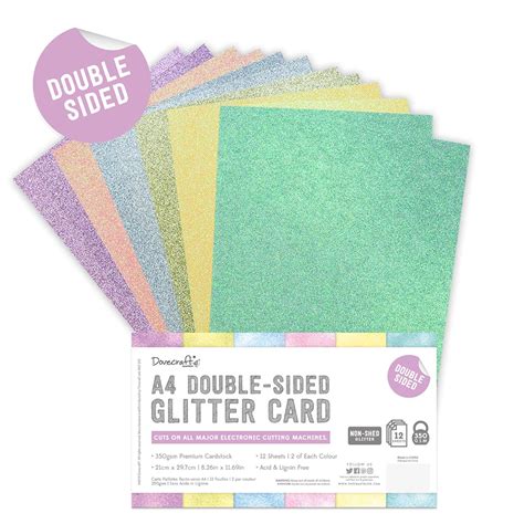 Dovecraft Essentials Paper And Card A4 Double Sided Glitter Bumper