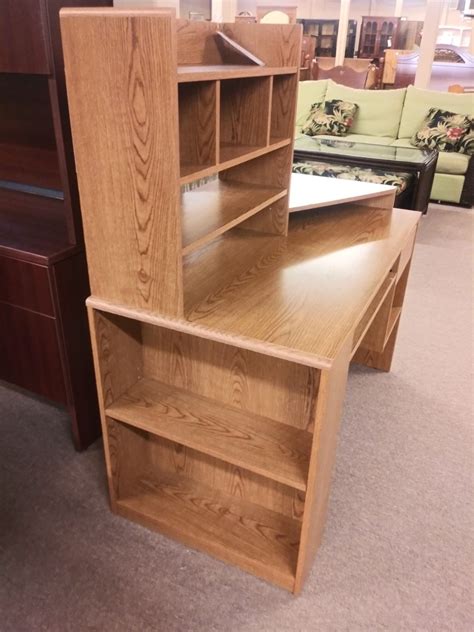 Small Desk W Built In Bookcase Delmarva Furniture Consignment