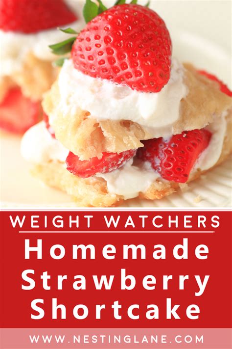 Homemade Weight Watchers Strawberry Shortcake Nesting Lane