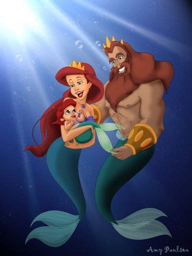 Queen Athena King Triton And Ariel ~ The Little Mermaid 1989 Disney