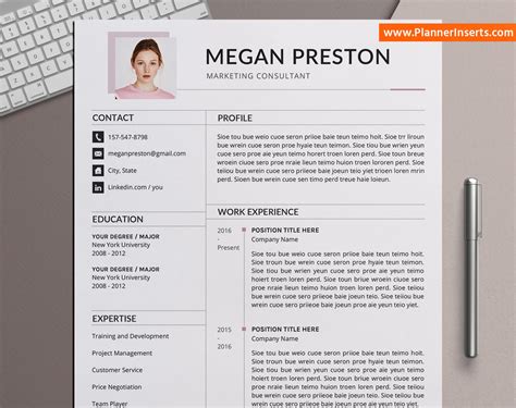 It is the duty of a project planner to work with business directors and oversee the progression level of the projects. Creative CV Template for Word, Modern CV Format ...