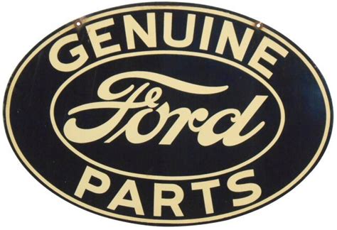 Automotive sign, Ford Genuine Parts, 2-sided oval, : Lot 1625