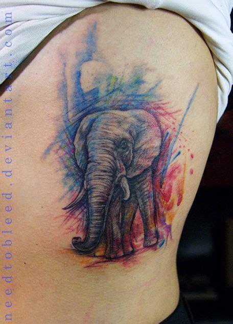 Colorful Elephant Great Tattoos Trendy Tattoos Beautiful Tattoos New