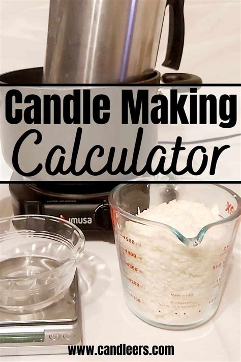 Candle Making Calculator To Help You Easily Find Out How Much Wax And