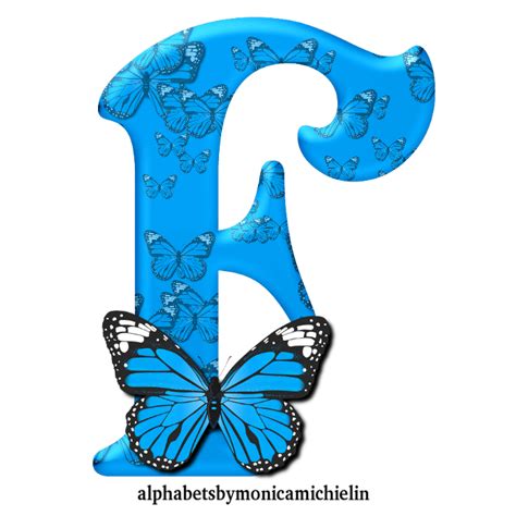 M Michielin Alphabets Alfabeto Borboleta Azul Blue Butterfly Alphabet