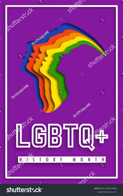 Poster Lgbtq History Month Peoples Faces Stock Illustration 2032419809 Shutterstock