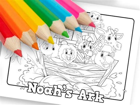 noahs ark printable coloring sheet ministryark