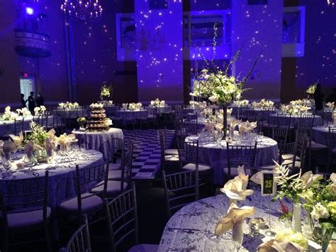 Elegant Wedding With Starry Night Uplighting Starry Night Wedding