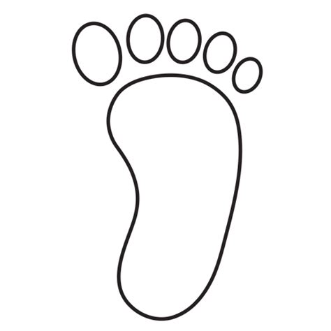 Right Foot Footprint Outline Transparent Png And Svg Vector File