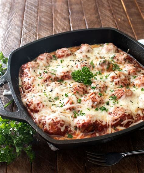 Meatball Parmesan Bake The Chunky Chef