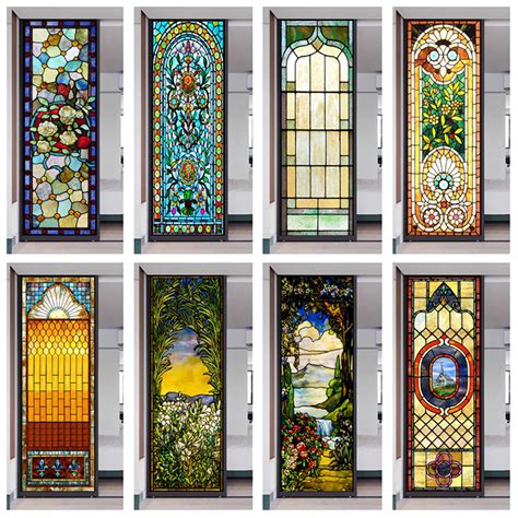 Custom Size Stained Glass Window Film Frosted Privacy Window Etsy Uk