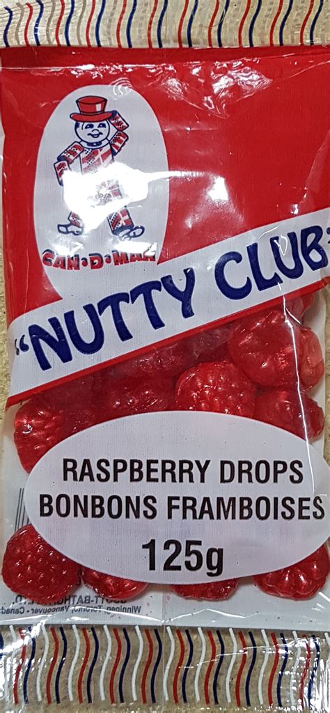 Nutty Club Raspberry Drops Candy 125g44 Oz Imported From Canada