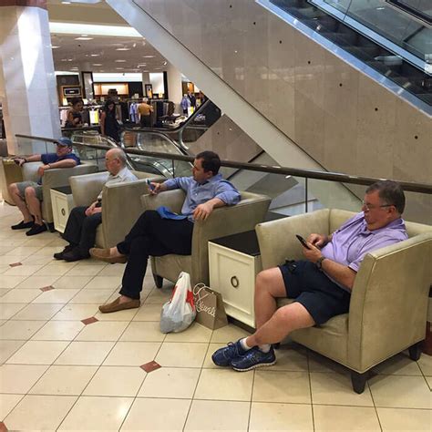 Hilarious Pictures Of Miserable Men Waiting While Their Wives Were