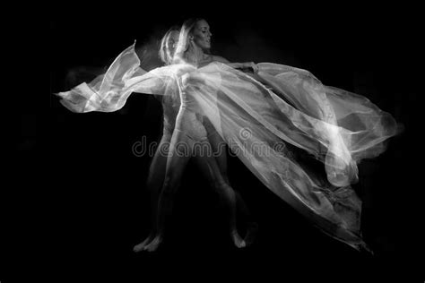 Motion Blur Multiple Exposure Of Woman Dancing Stock Image Image Of