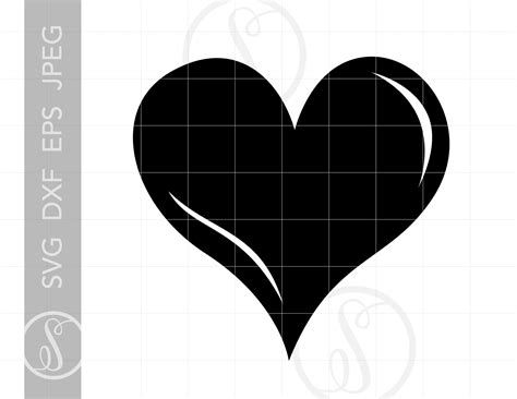 Heart Svg Heart Clipart Heart Cut File For Cricut Heart Etsy