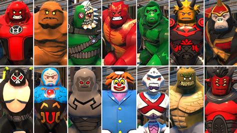 All Big Fig Characters In Lego Dc Super Villains Dlc Included Youtube