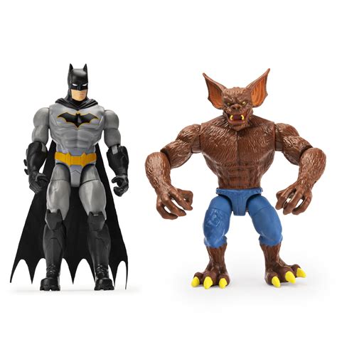 Batman 4 Inch Batman And Man Bat Action Figures With 6 Mystery
