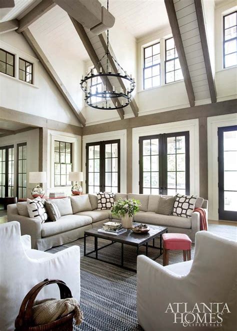 Consider led high bay lights when selecting lighting for very high ceilings. 26 Beautiful Vaulted Ceiling Living Rooms | Chandelier in ...