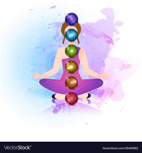 Aura And Chakra Meditation Royalty Free Vector Image