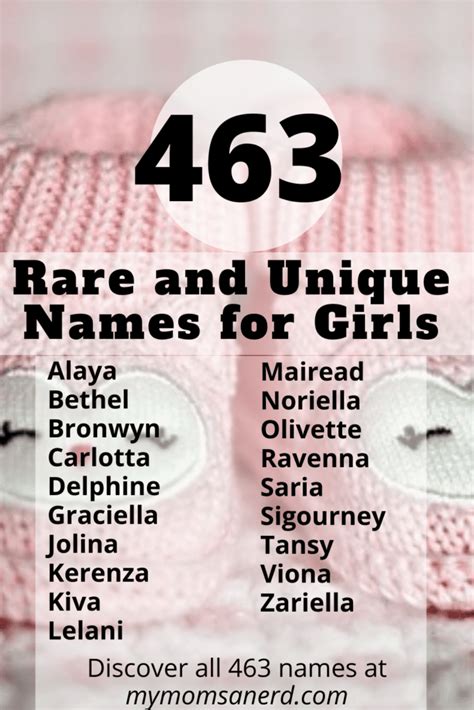Unique Girl Names With Meanings The 500 Most Rare Names For Your Baby
