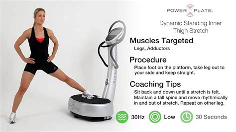 Power Plate Standing Inner Thigh Stretch Youtube