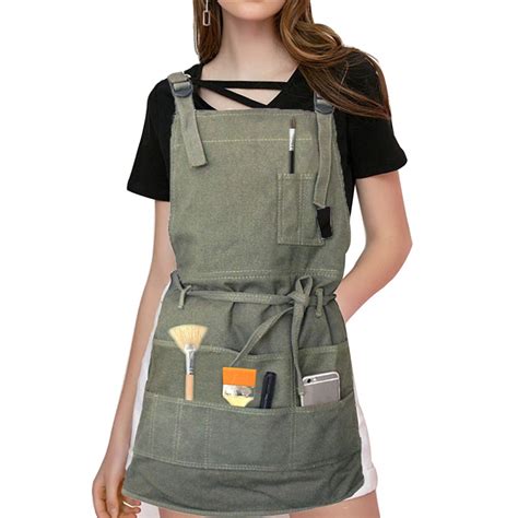 Artist Apron Painting Apron Pockets Painters Canvas Aprons With