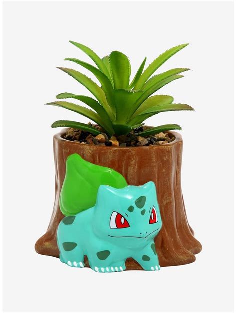 Bulbasaur Planter Pokemon Bulbasaur Grass Type Faux Succulents Tree