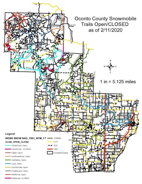 Trail Report Oconto County Wisconsin February 13 2020 Snowtracks