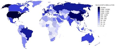 World Map Showing Nominal Gdp Download Scientific Diagram