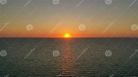Beautiful Sunrise Over The Horizon Aerial Photography Stock Photo