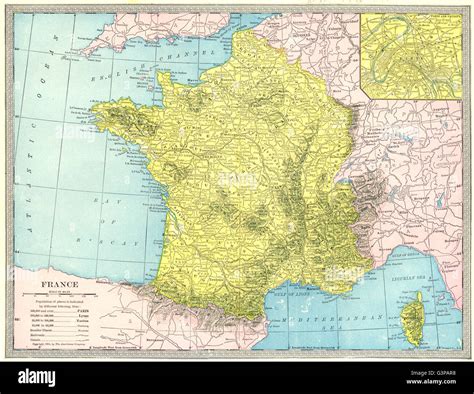 France Without Alsace And Lorraine Paris Environs 1907 Antique Map