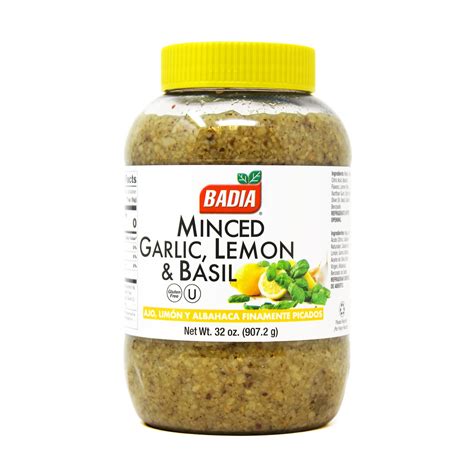 Minced Garlic Lemon And Basil 32 Oz Badia Spices