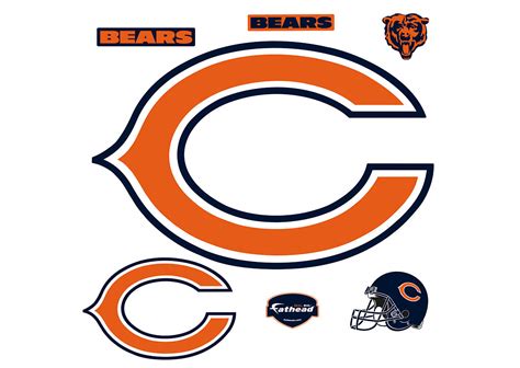 Chicago Bears C Logo Wall Decal Shop Fathead® For Chicago Bears Decor