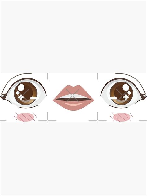 Anime Eye Mouth Eye Emoji Art Print For Sale By Yselle Redbubble